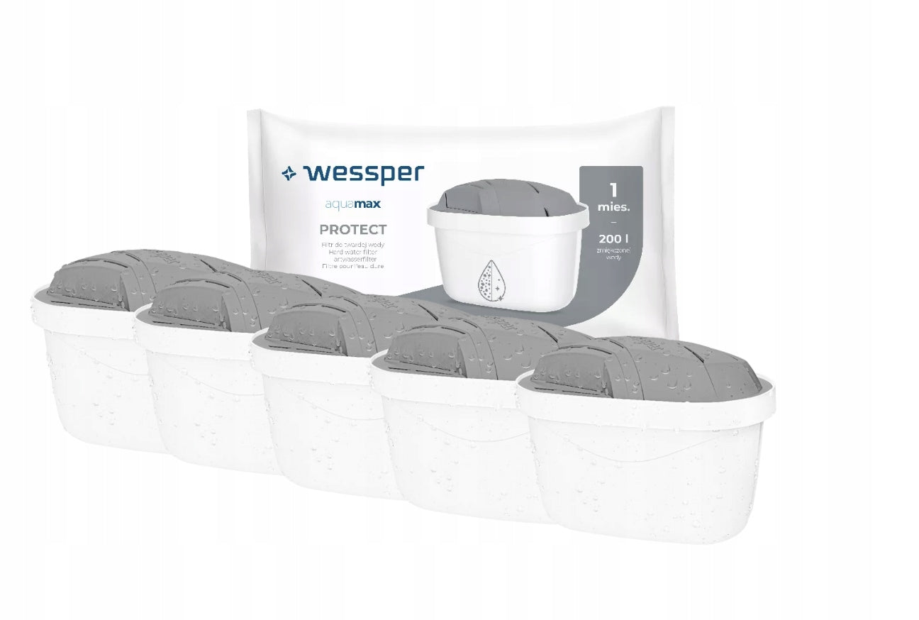 5X WESSPER AquaMax Protect filter cartridge for hard water