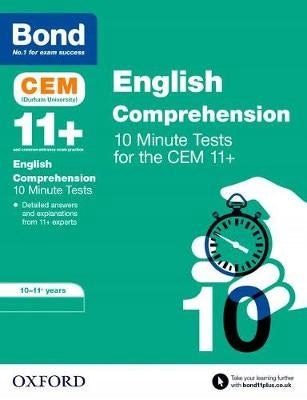 Bond 11plus: CEM English Comprehension 10 Minute Tests: 10-11 Years