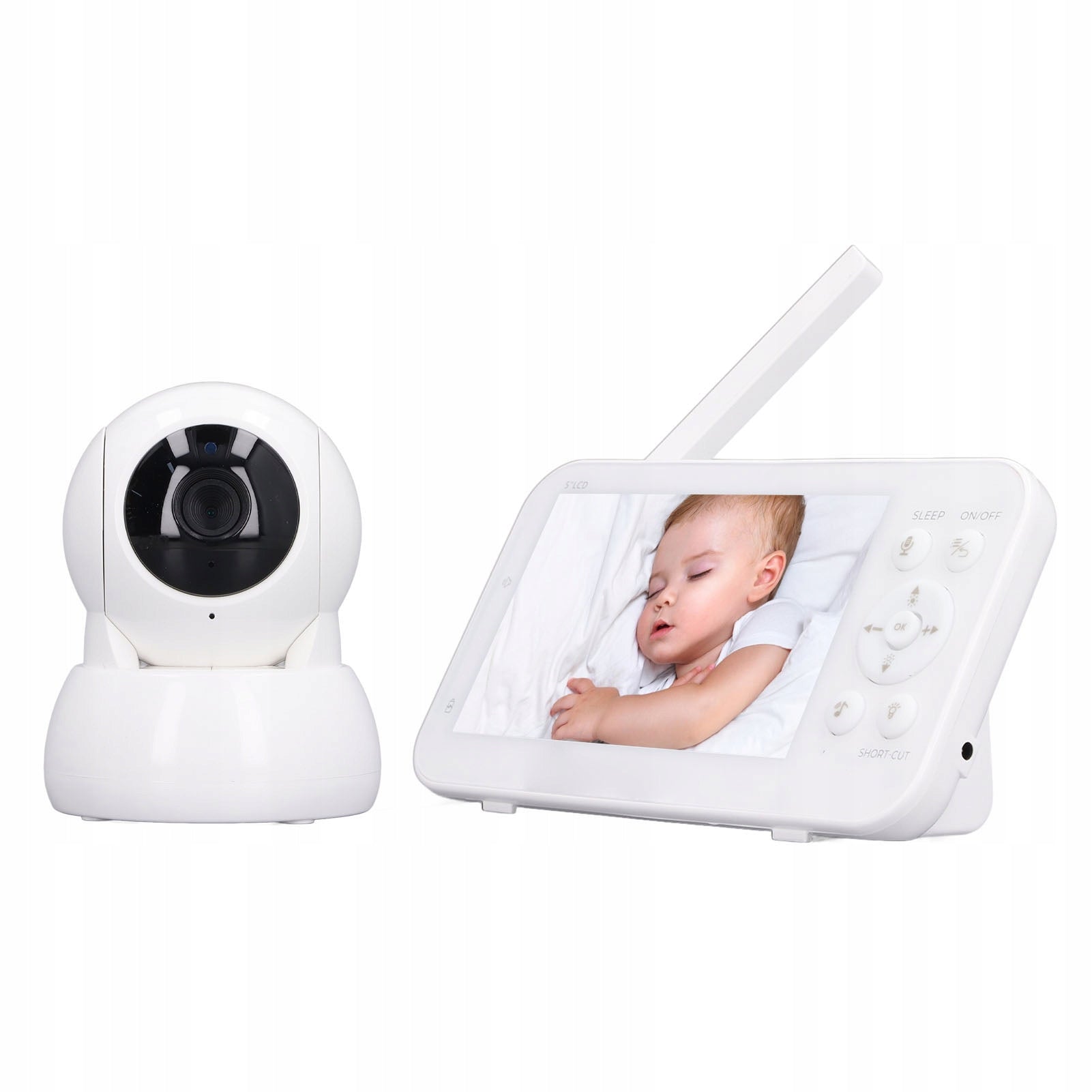 5in Wireless Baby Monitor Bidirectional Speaking Night Vision HD 65 Brand no brand