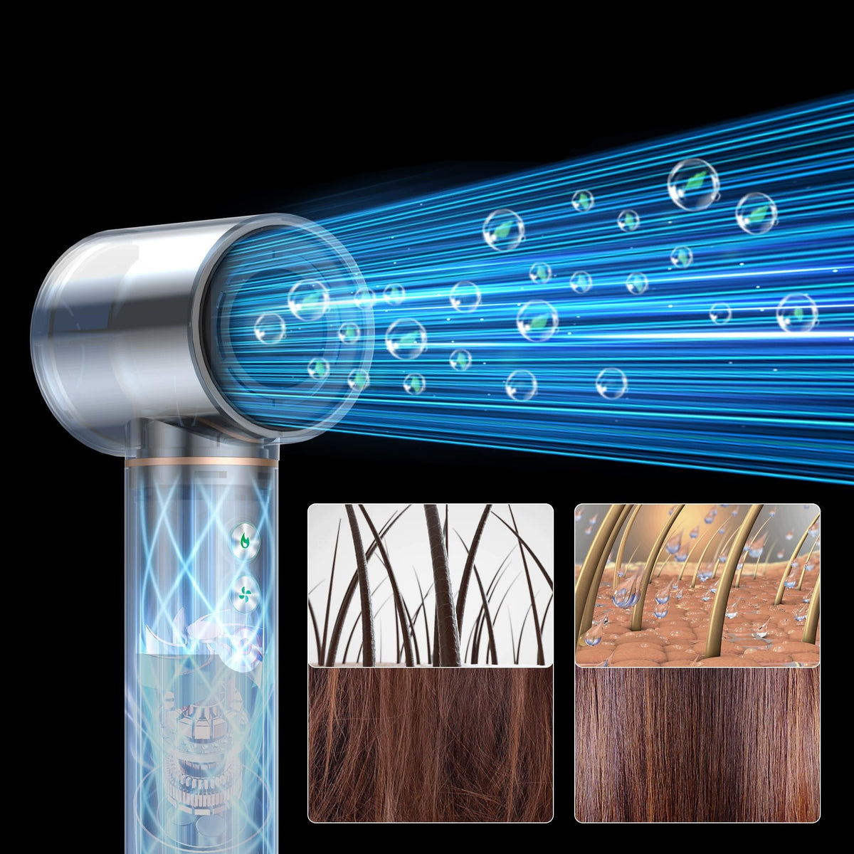 5in1 1300W dryer with ionization and 5 tips STRONG Packaging status original