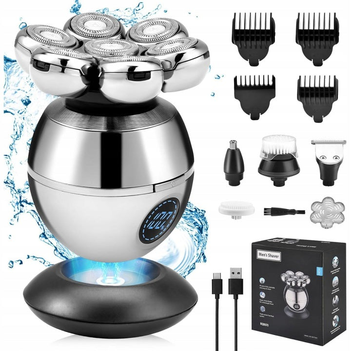5in1 Electric Shaver for Head and Beard 7 Blades USB LED Trimmer Brand no brand
