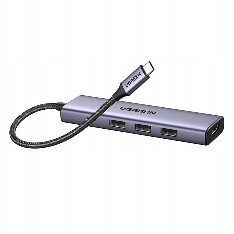 5in1 Multifunction HUB Adapter USB-C 3x USB-A HDMI 4K PD 100W Grey Manufacturer code 535437228