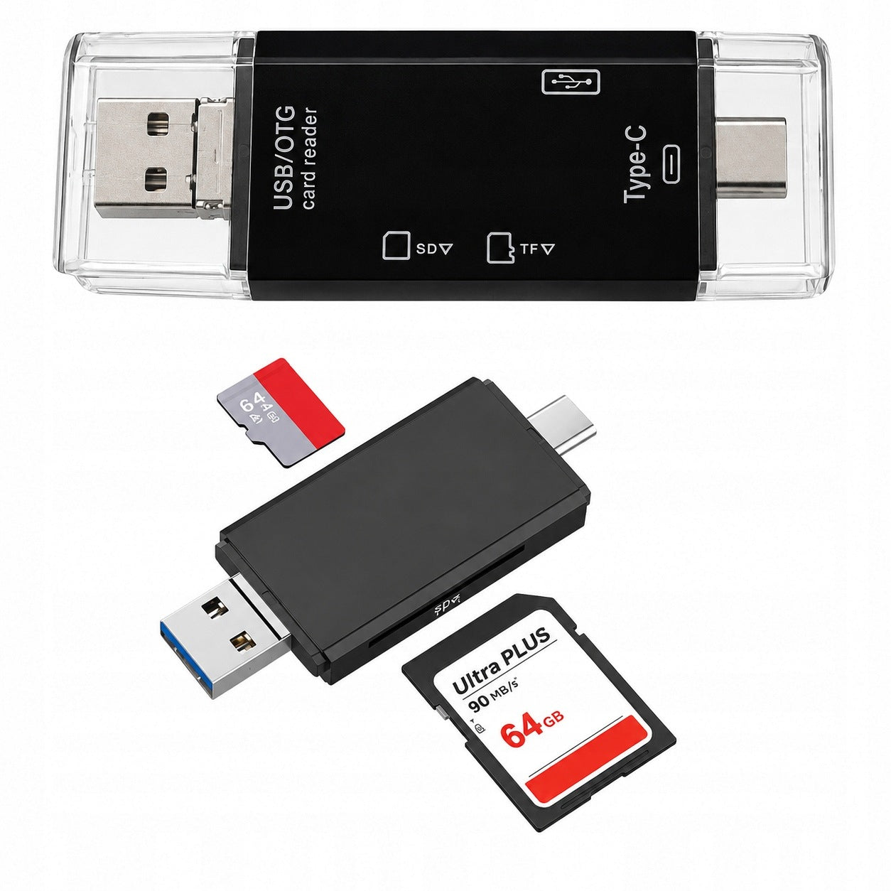 5in1 SD MicroSD USB TYPE-C MicroUSB OTG ADAPTER CARD READER