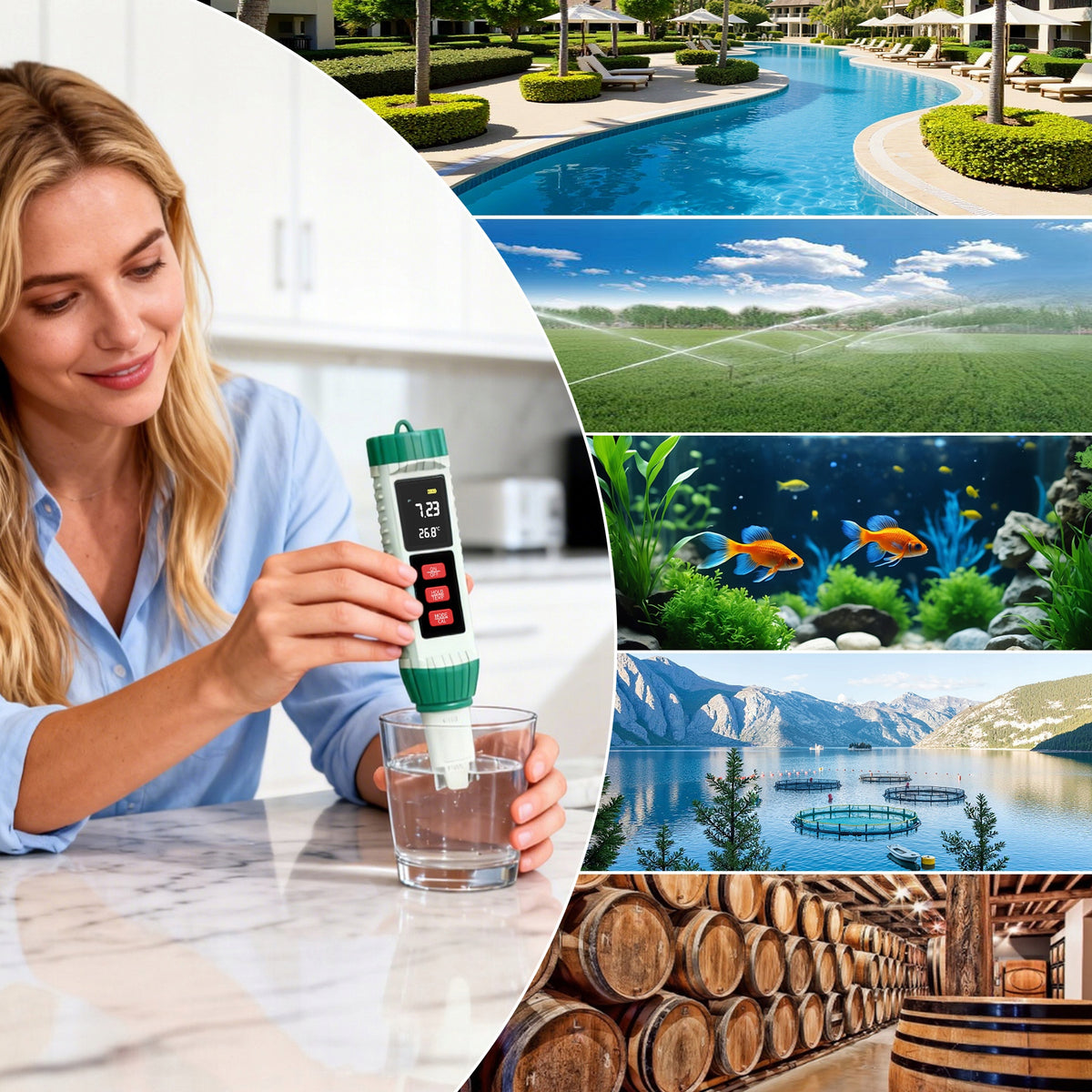 5in1 pH Water Meter, TDS, EC, Salt, Temperature Water Quality Test Manufacturer code Tester Jakości Wody
