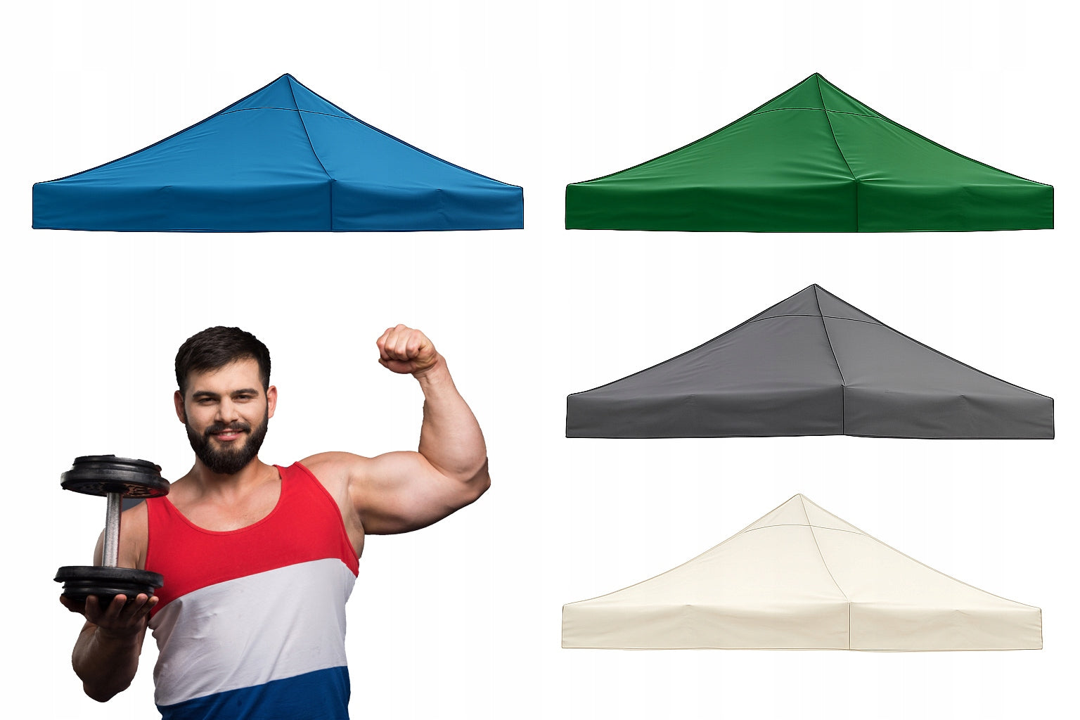 5kg 3x3 300cmx300cm SPARE ROOF canopy TENT Garden TRADE Grey