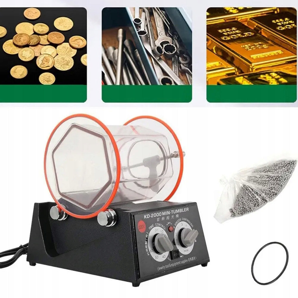 5kg Rotary Tumbler Surface Polisher Jewelry Polish Finish Machine Gem DIY Manufacturer code HO-0607A1-RG