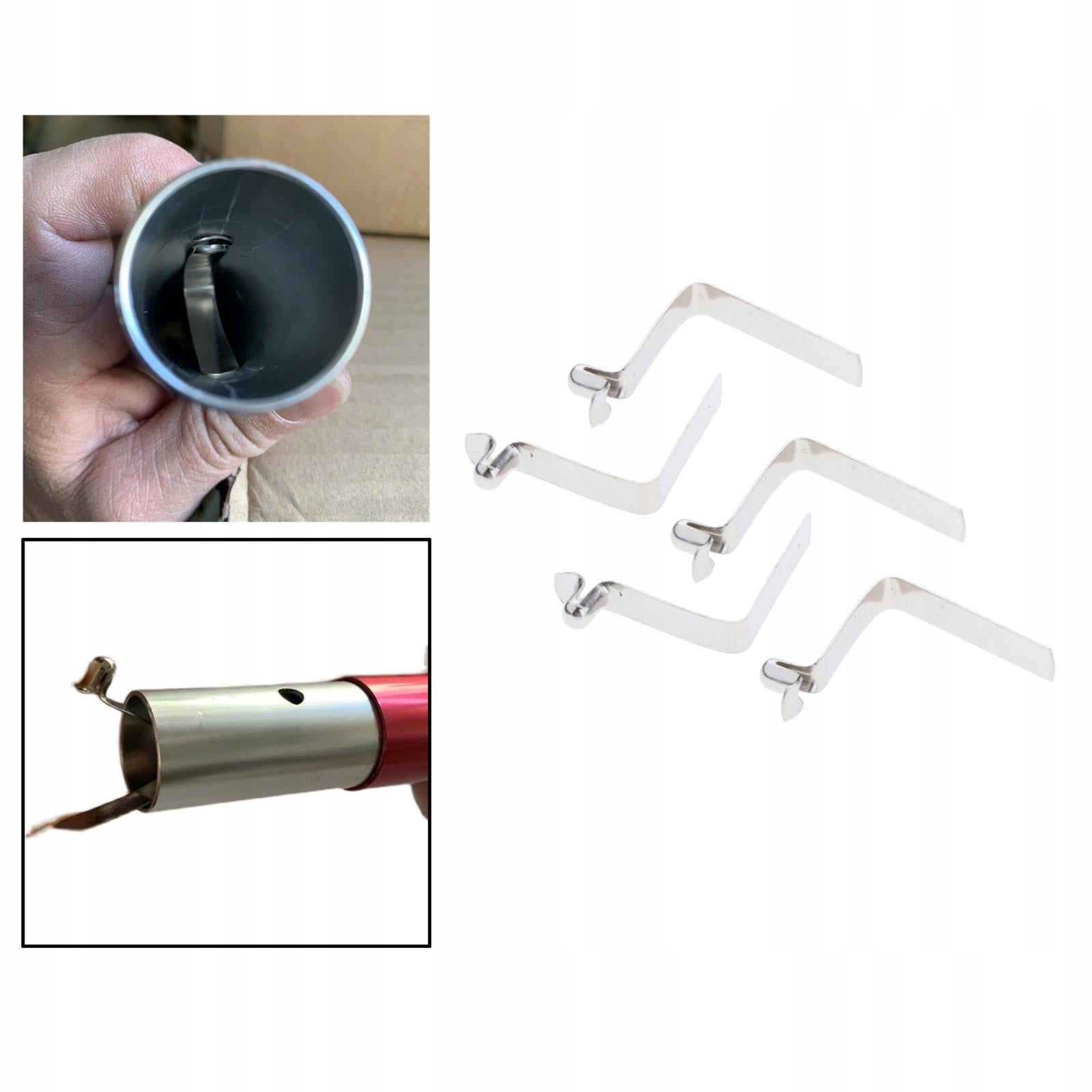 5pcs Kayak Paddle Tent Pole Push Button Spring Snap Clip Telscopic Tube 5MM Model słupek do namiotu sprężynowy zatrzask zatrzaskowy