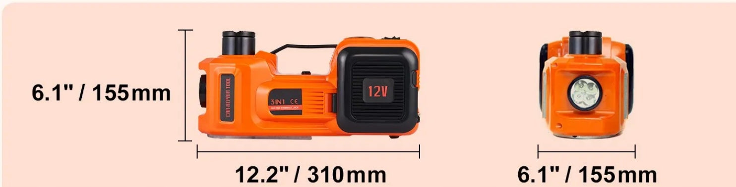 5t Electric Car Lift with Impact Wrench and 12V Pump Maximum lifting height 450 mm