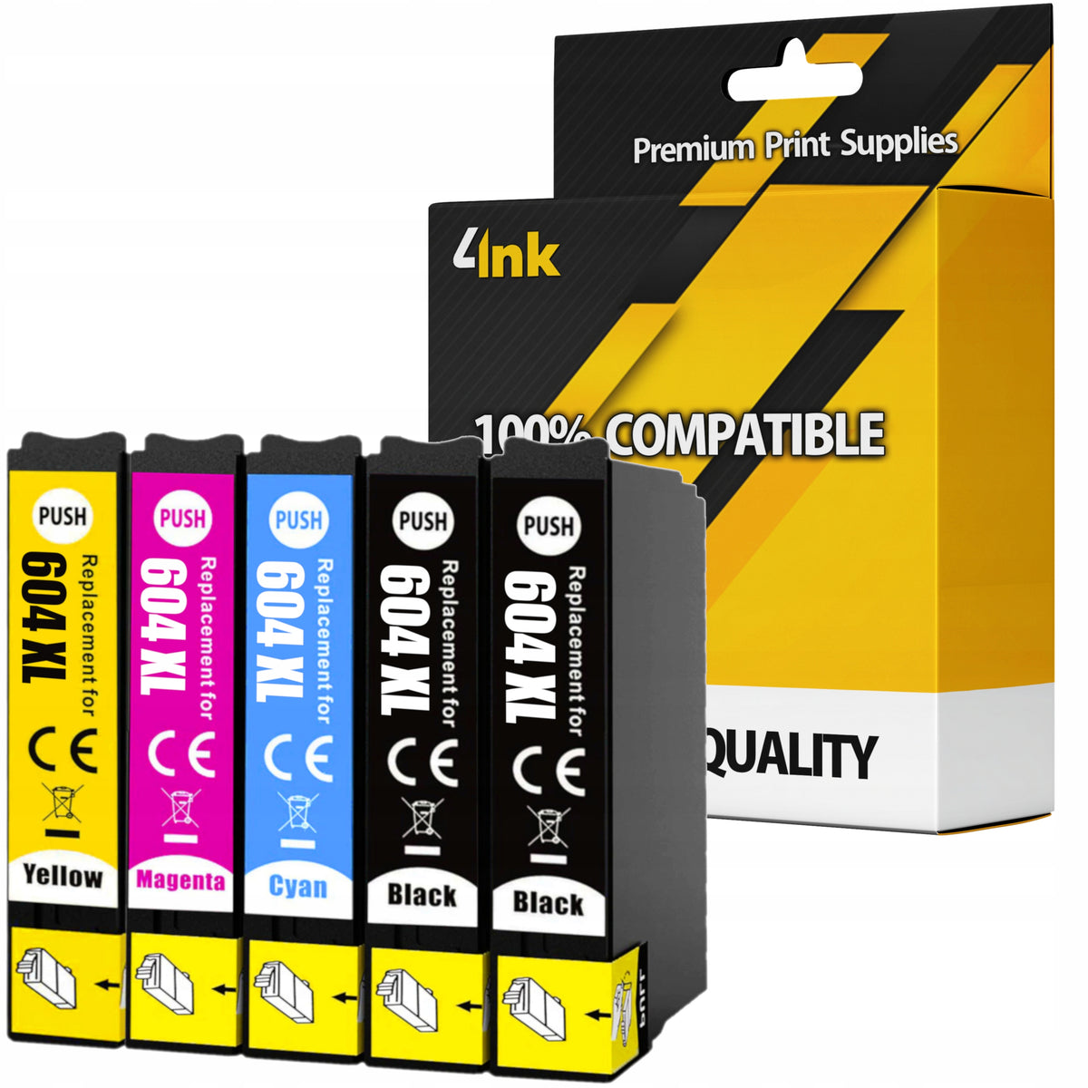 5x 604 XL INKS FOR EPSON XP-2200 XP-2205 XP-3200 XP-3205 XP-4200 XP-4205
