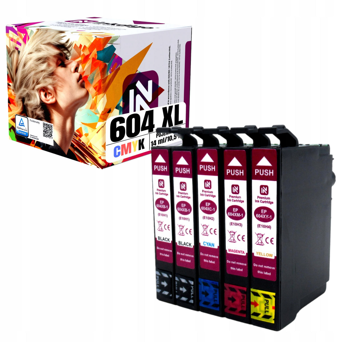 5x 604 XL replacement ink cartridge for Epson XP-2200 XP-3200