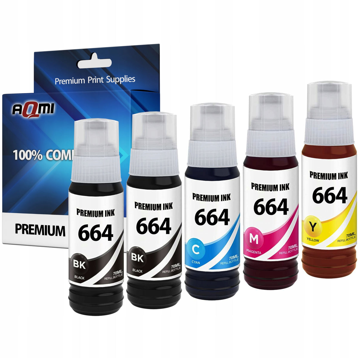 5x 664 XL INK FOR EPSON ECOTANK L3050 L3060 L3070 PRINTER