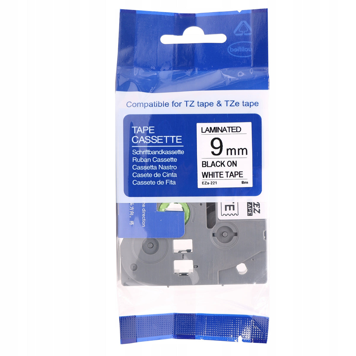 5x Brother Tape TZe-221 9mm White Set TZ221 Manufacturer code TZe-221|5