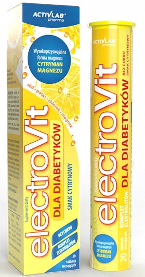 5x ELECTROVIT FOR DIABETICS ELECTROLYTES WITHOUT SUGAR 100 effervescent tablets Manufacturer code 5903260903416