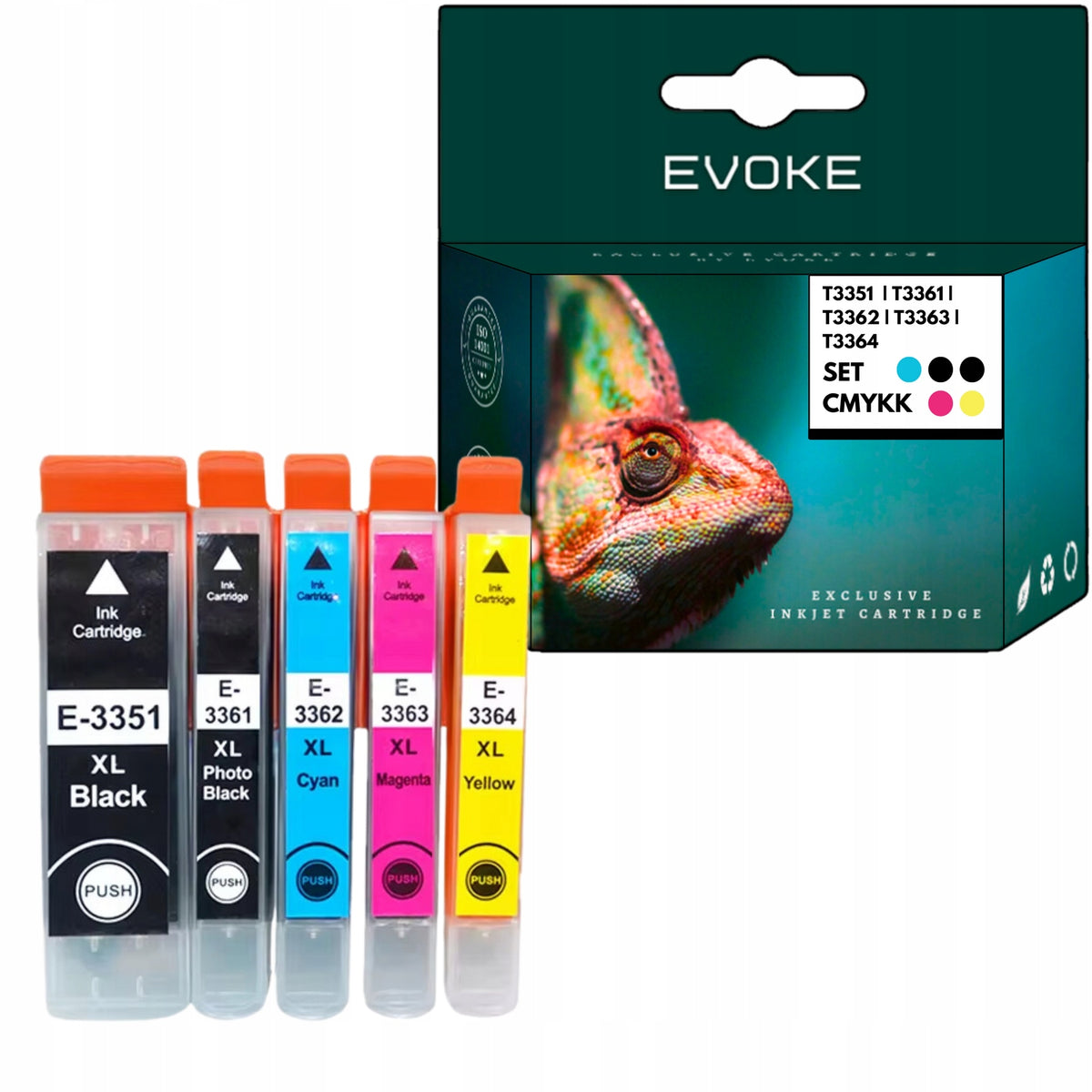 5x Epson 33 XL Printer Ink | Black + Color Set | T3351