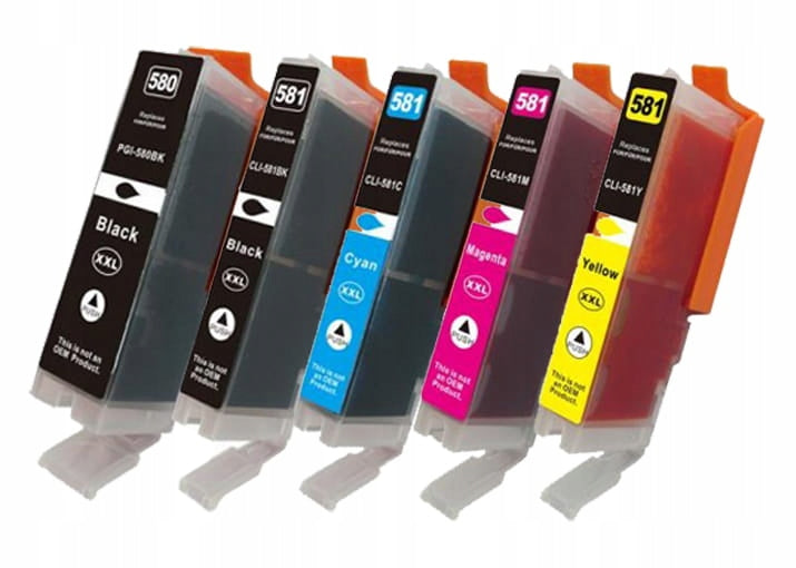 5x Ink for Canon PGI-580 CLI-581 set XXL