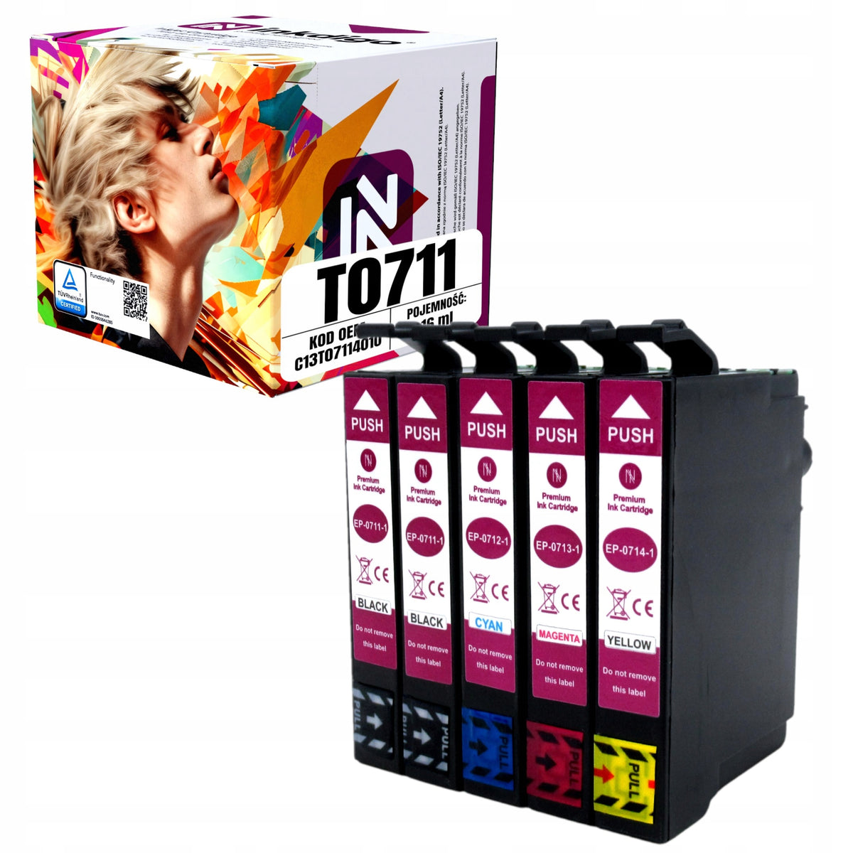 5x Ink for EPSON D92 SX105 SX415 DX8450 T0711-714