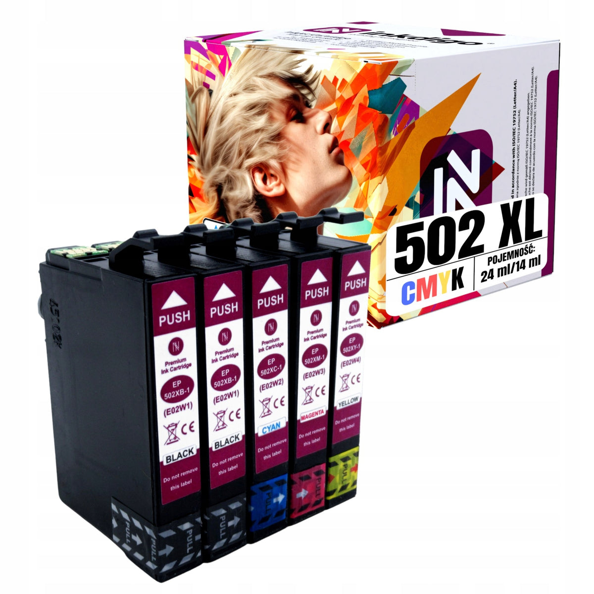 5x Inks for EPSON 502 XL XP-5100 WF-2800 WF-2860