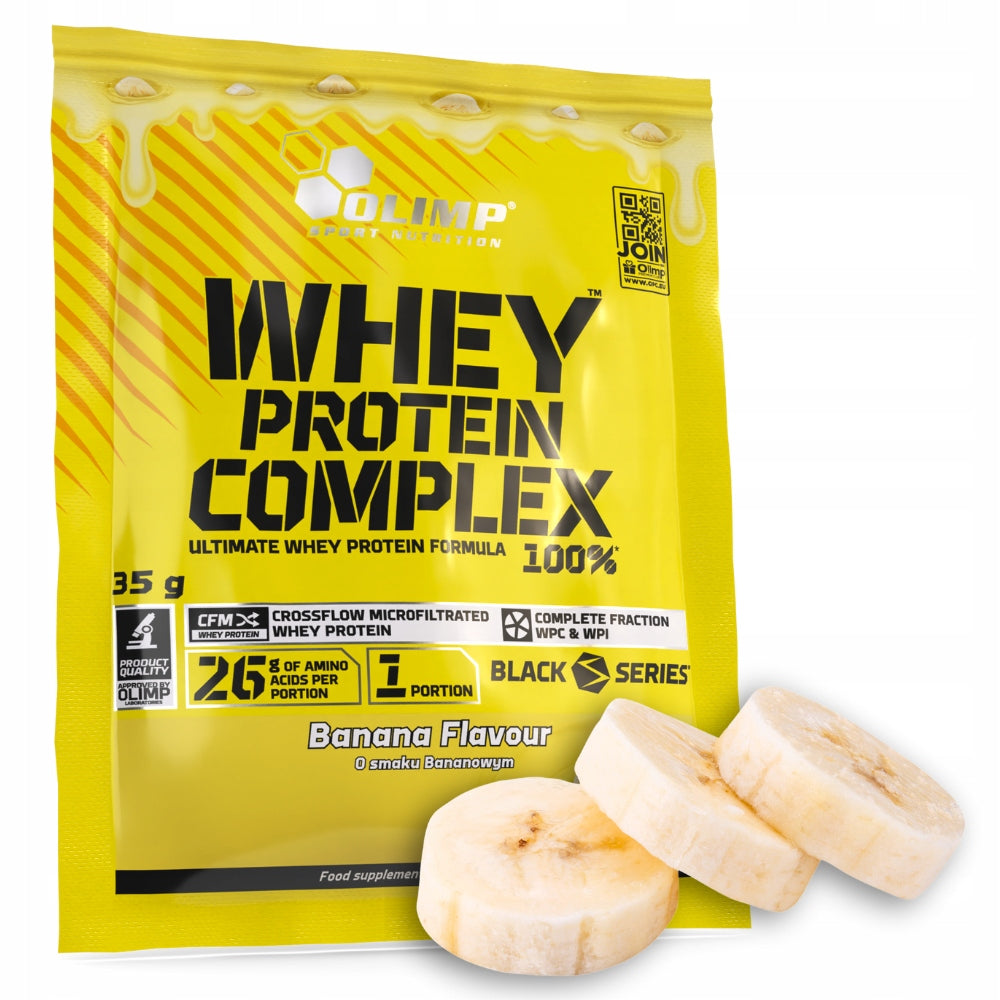 5x PROTEIN SUPPLEMENT Olimp Whey Protein Complex 100% one serving 35g BANANA Expiration date at least 3 months from the date of purchase