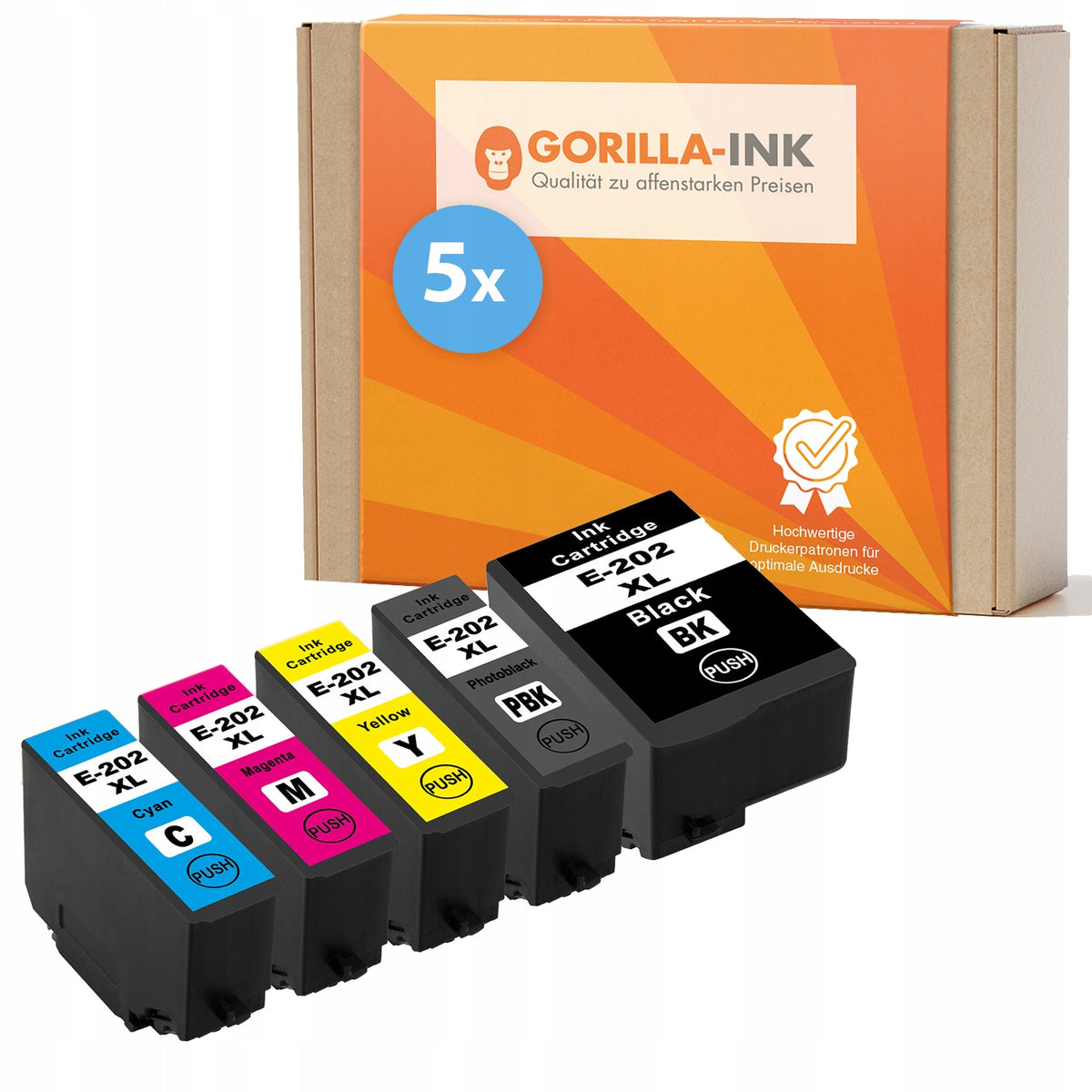 5x Printer ink EPSON 202 XL XP-6000 XP-6005 XP-6100 XP-6105