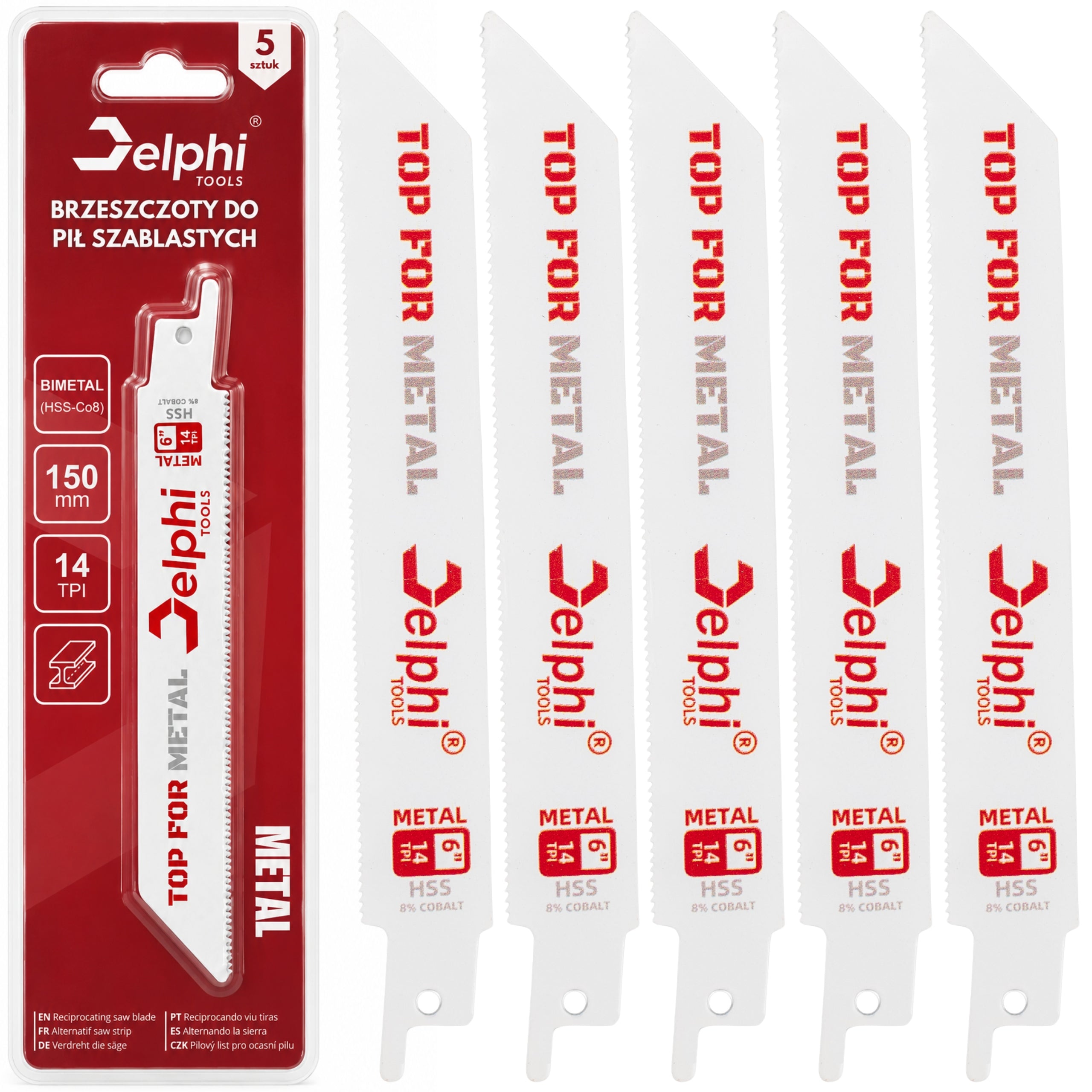 5x RECIPROCATING SAW BLADE METAL JIGSAW KNIVES FOX TAIL 150mm