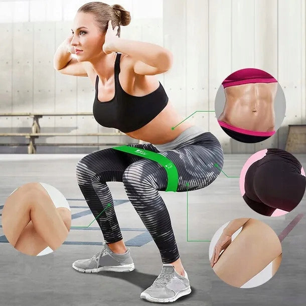 5x RESISTANCE BANDS EXERCISE RUBBER SET STRETCHING TRAINING PULL-UP Color multicolor