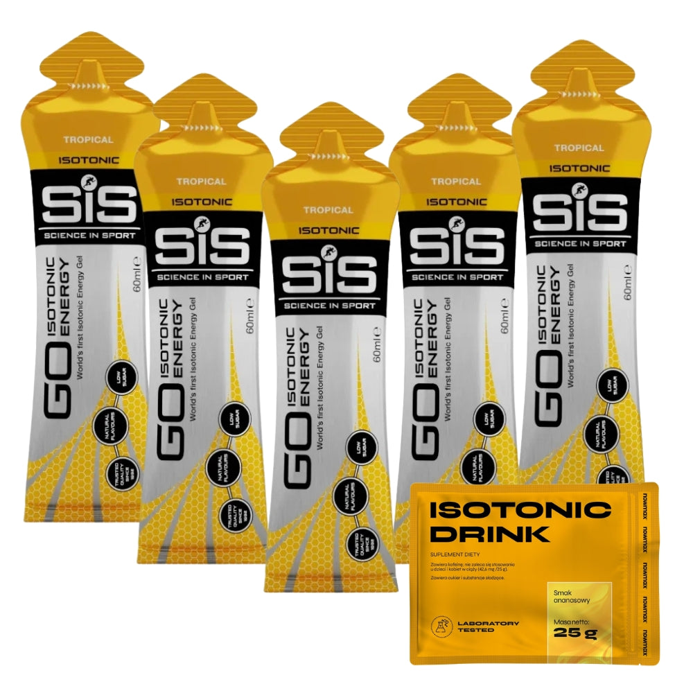 5x SIS GO ISOTONIC ENERGY GEL ISOTONIC 60 ml + ISOTONIC DRINK nowmax Expiration date at least six months from the date of purchase