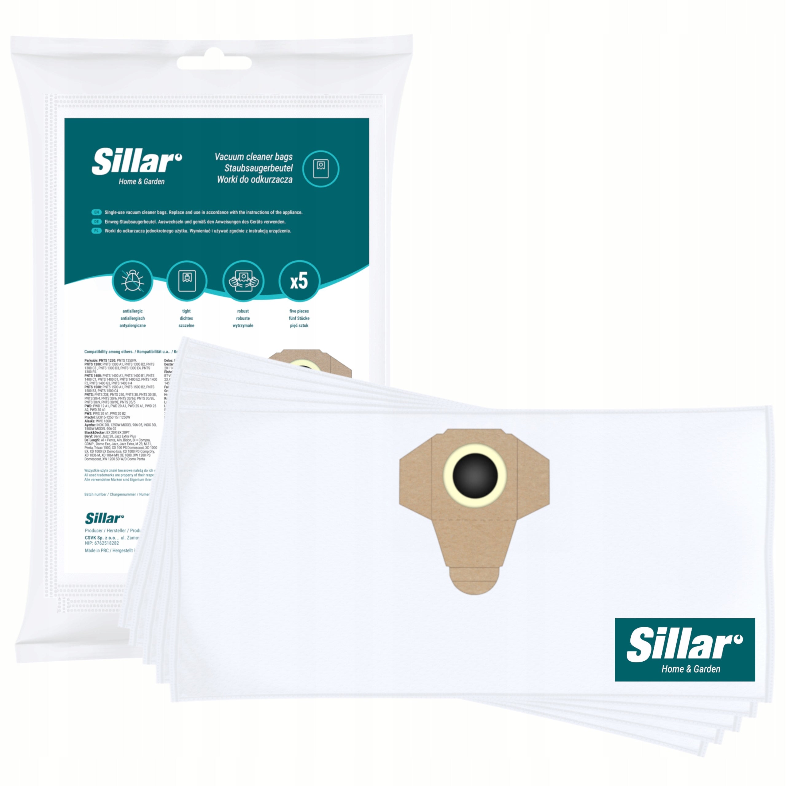 5x Sillar bags for Parkside PWD 12 B1 20 A1 C3 D3 25 C4 PWS 20 B2 PNTS 1300