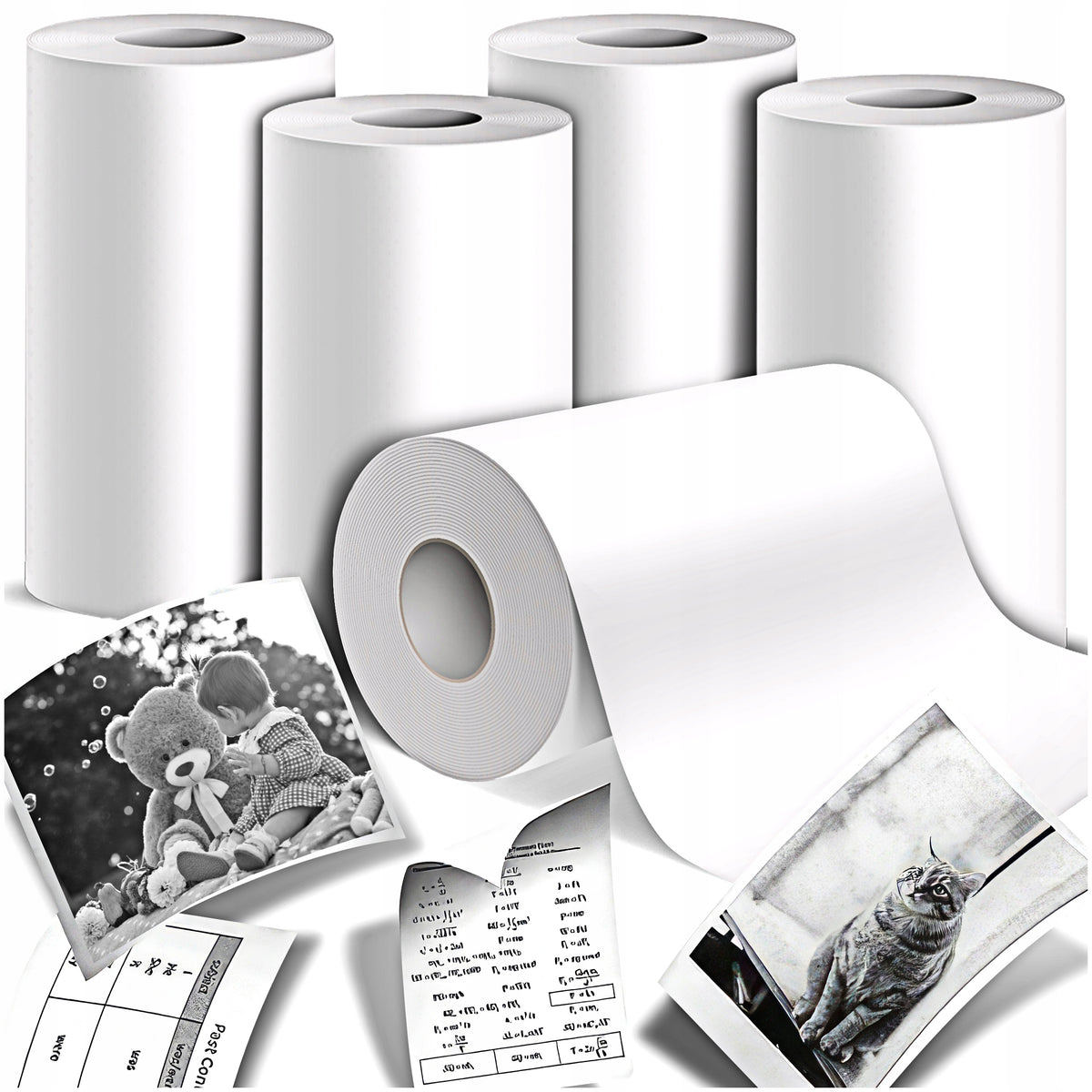 5x THERMAL PAPER ROLLS CARTRIDGES CARTRIDGE FOR MINI PRINTING PRINTERS