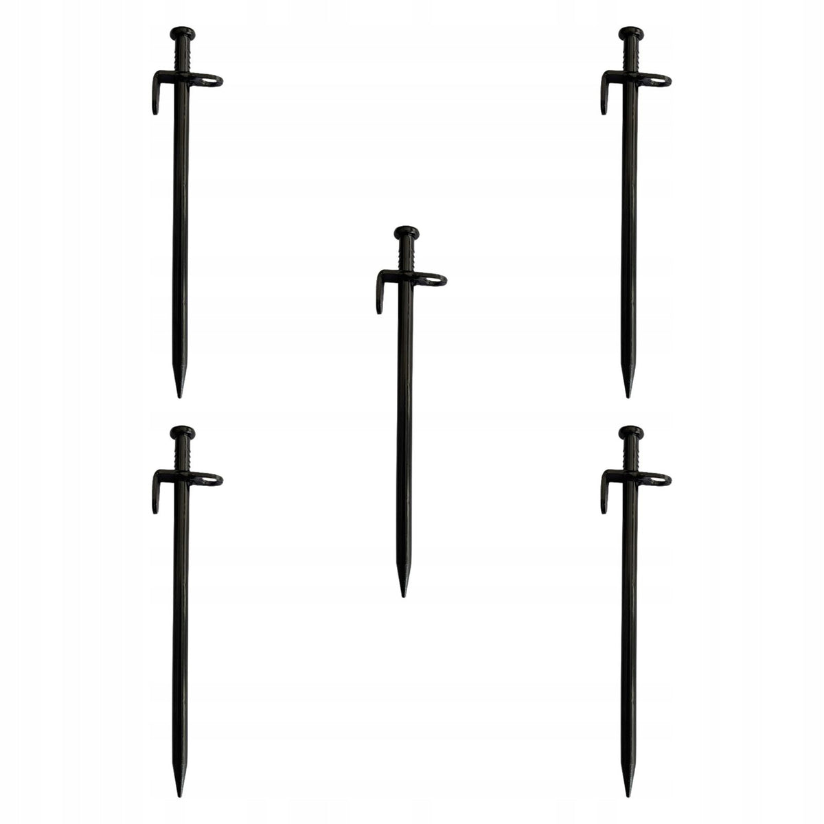 5x Tent Stakes Forged with Rope Ring Camping Accessories AntiSlip 20cm