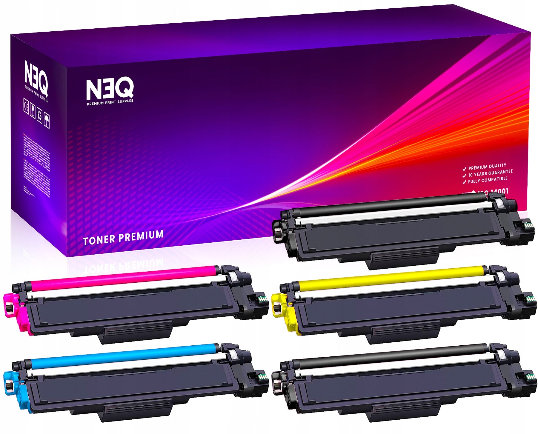 5x Toner for Brother MFC-L3740CDN MFC-L3750CDW with Chip
