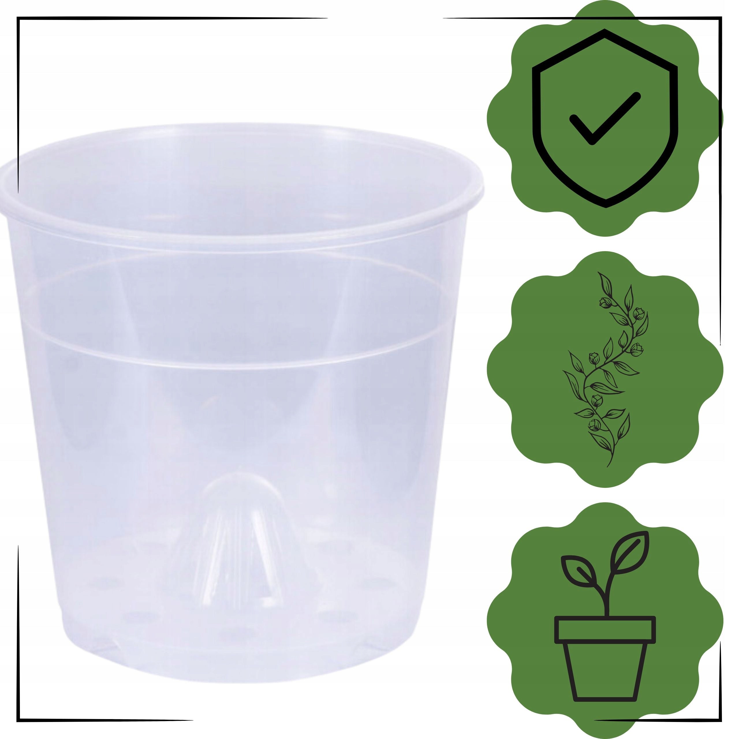 5x Transparent Manufacturing Flower Pot 11,5 cm For Flower Plant Orchids Material synthetic material