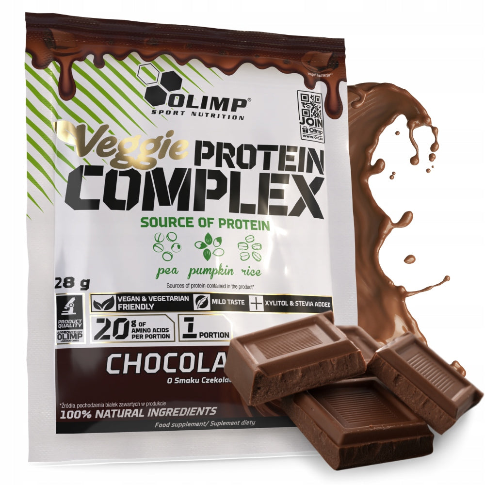 5x VEGETABLE PROTEIN SUPPLEMENT Olimp Veggie Protein Complex 28g CHOCOLATE Expiration date at least 3 months from the date of purchase