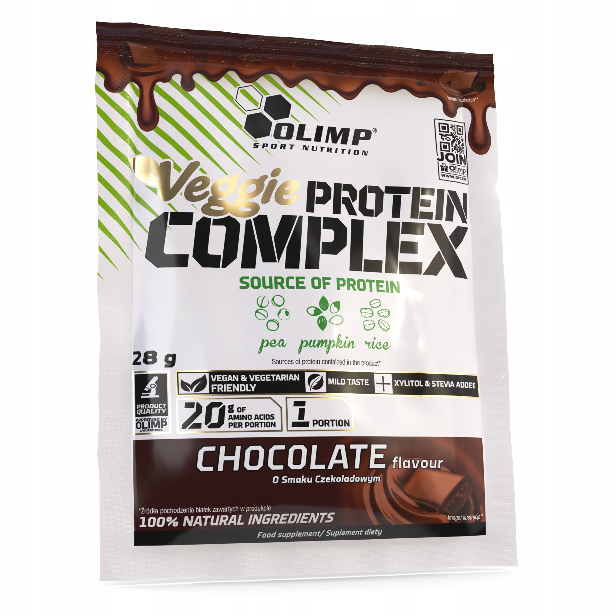 5x VEGETABLE PROTEIN SUPPLEMENT Olimp Veggie Protein Complex 28g CHOCOLATE Manufacturer code 5901330086717