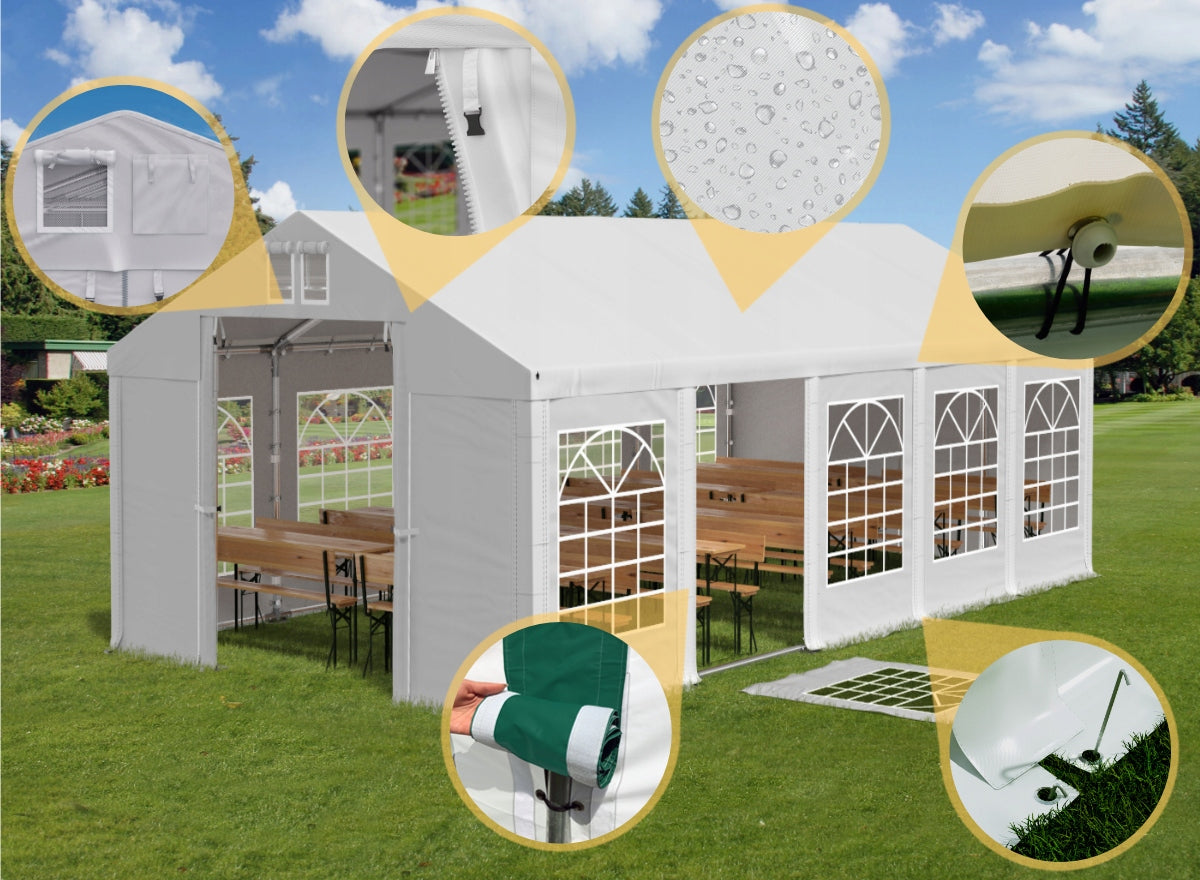 5x10m 2-2,91m Commercial Tent Garden Gazebo - VARIOUS COLORS Packaging status original