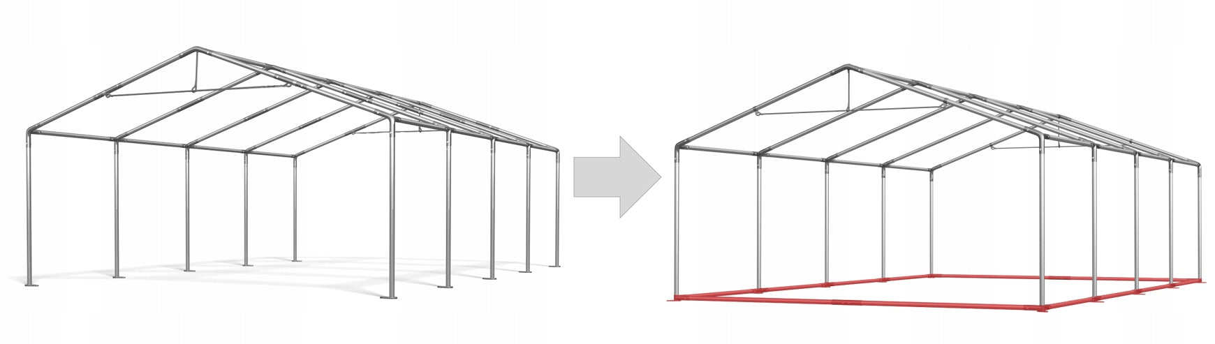 5x8 Tent Reinforcement Baseboard Frame Number of windows none