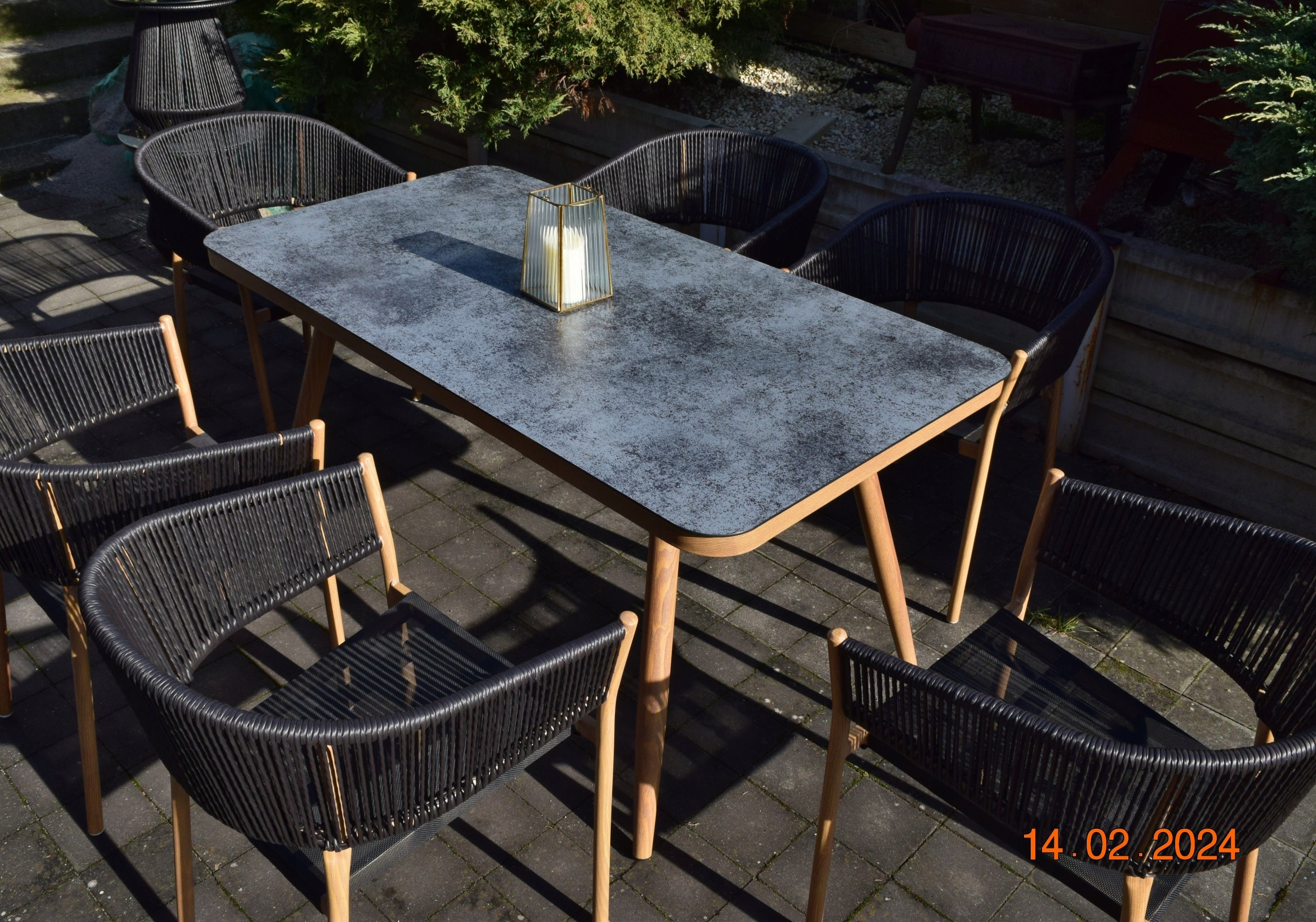 6+1 technoratan garden set dinner chair table Set contents chair table other element