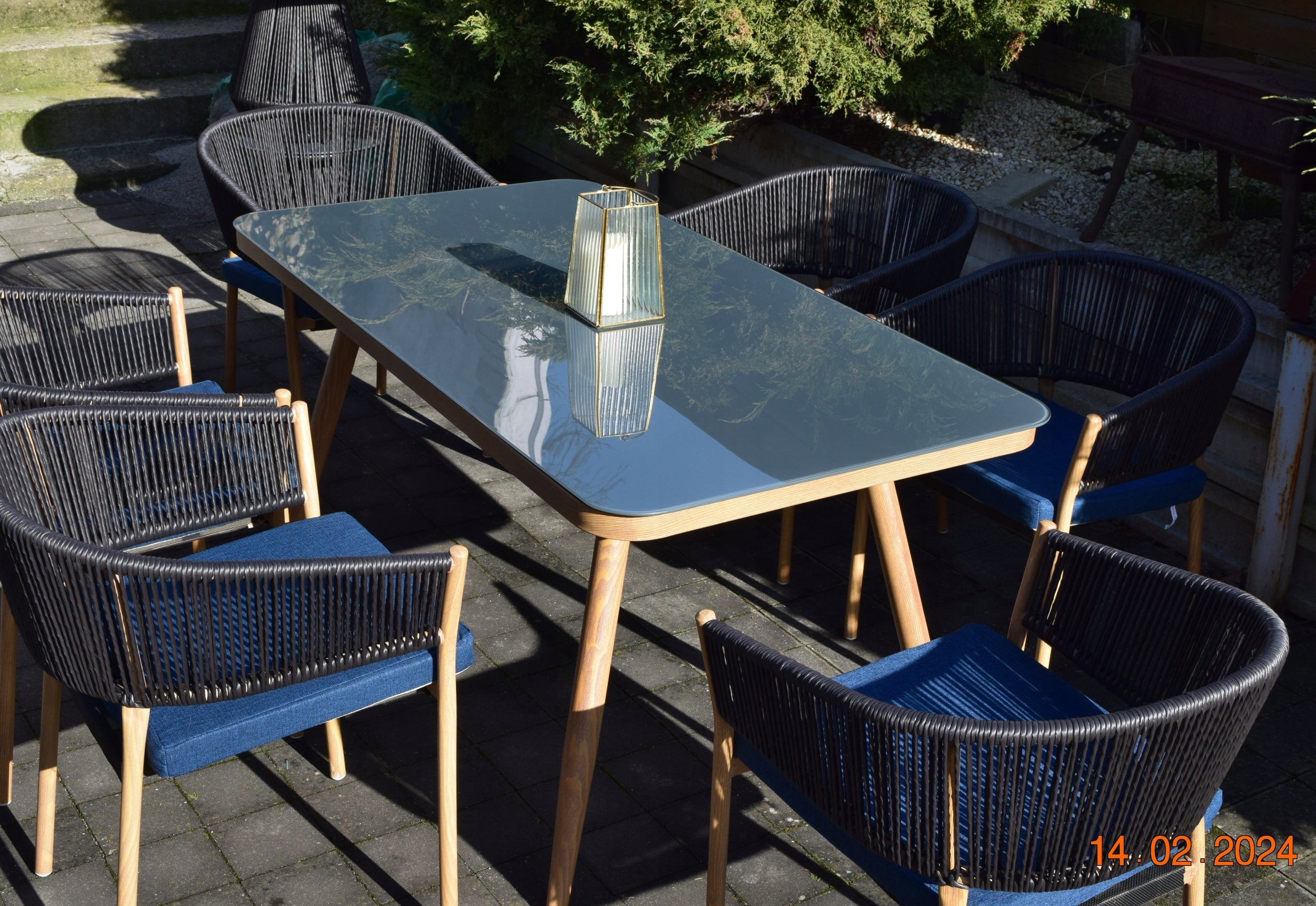 6+1 technoratan garden set dinner chair table