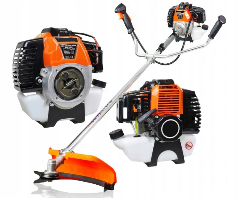 6,1KM COMBUSTION SCYTHE TRIMMER MOWER +DISC +HEAD +STRAPS strong Model KOSA PODKASZARKA