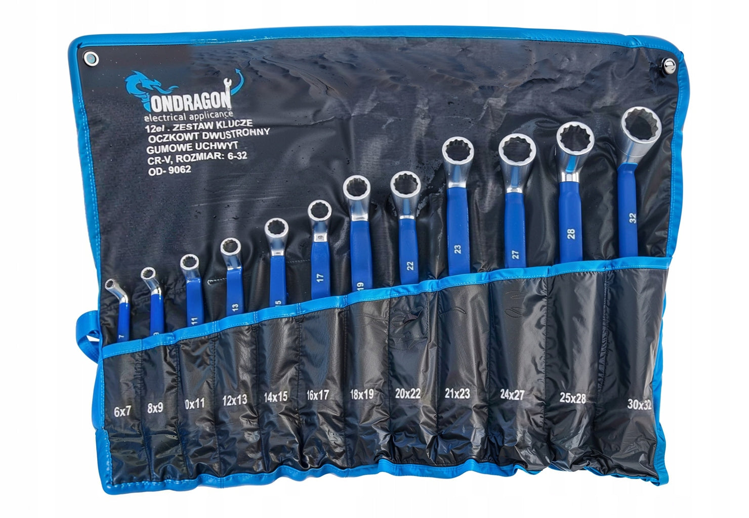 6-32 BENT DOUBLE-SIDED EYE WRENCHES WITH RUBBER SET 12EL CASE PRO Key type combination