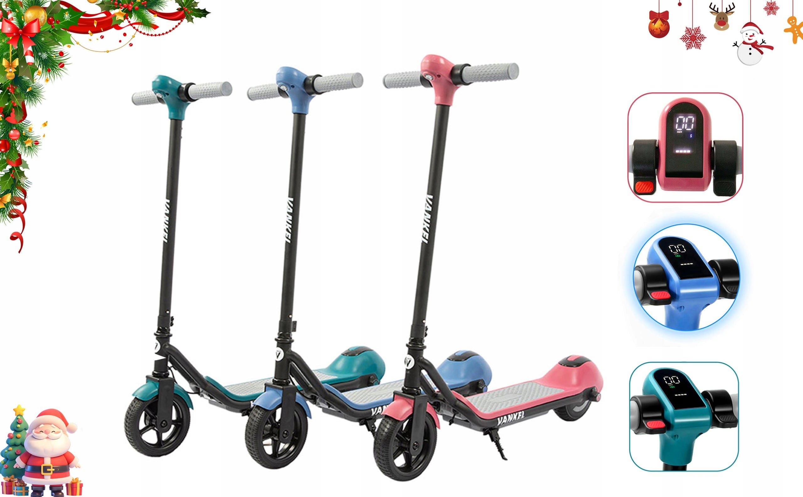 6,5" Hulajnoga Elektryczna dla dzieci z Bluetooth Prezenty świąteczne Maximum speed 14 km/h