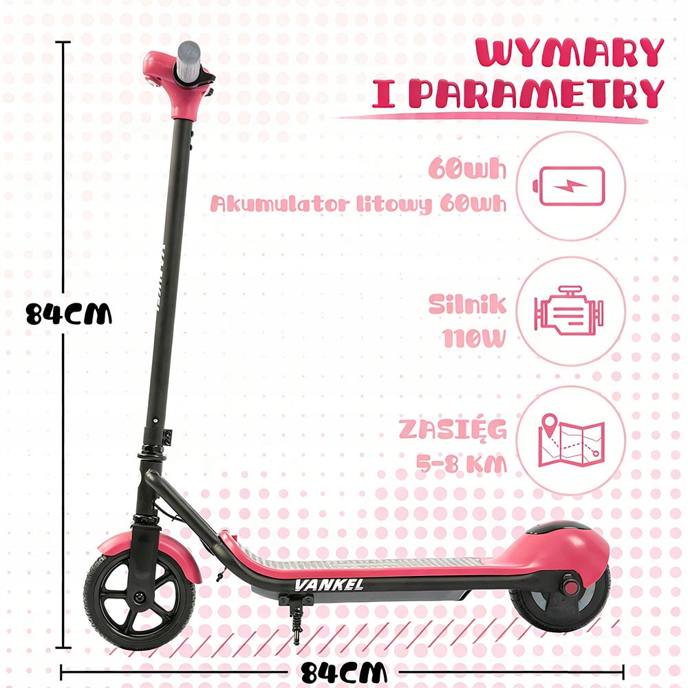 6,5" hulajnoga elektryczna dla dzieci z Bluetooth Prezenty świąteczne Engine power 110 W