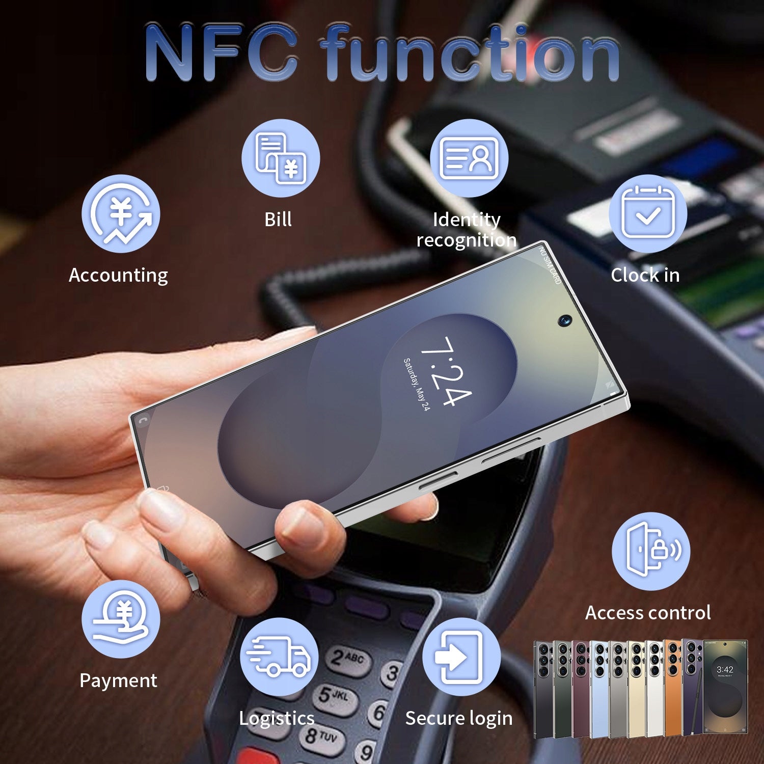6.9 inch FHD smartphone with Android 16GB and 1TB Function Brand no brand