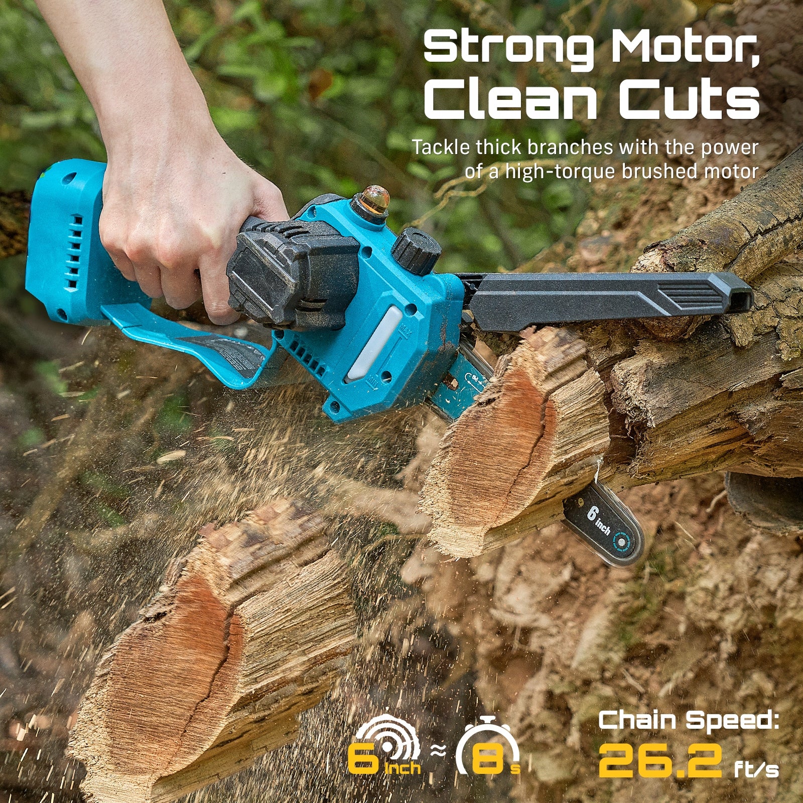 6" Brushless High Branch Saw–Double Battery SeeSii Brand SEESII