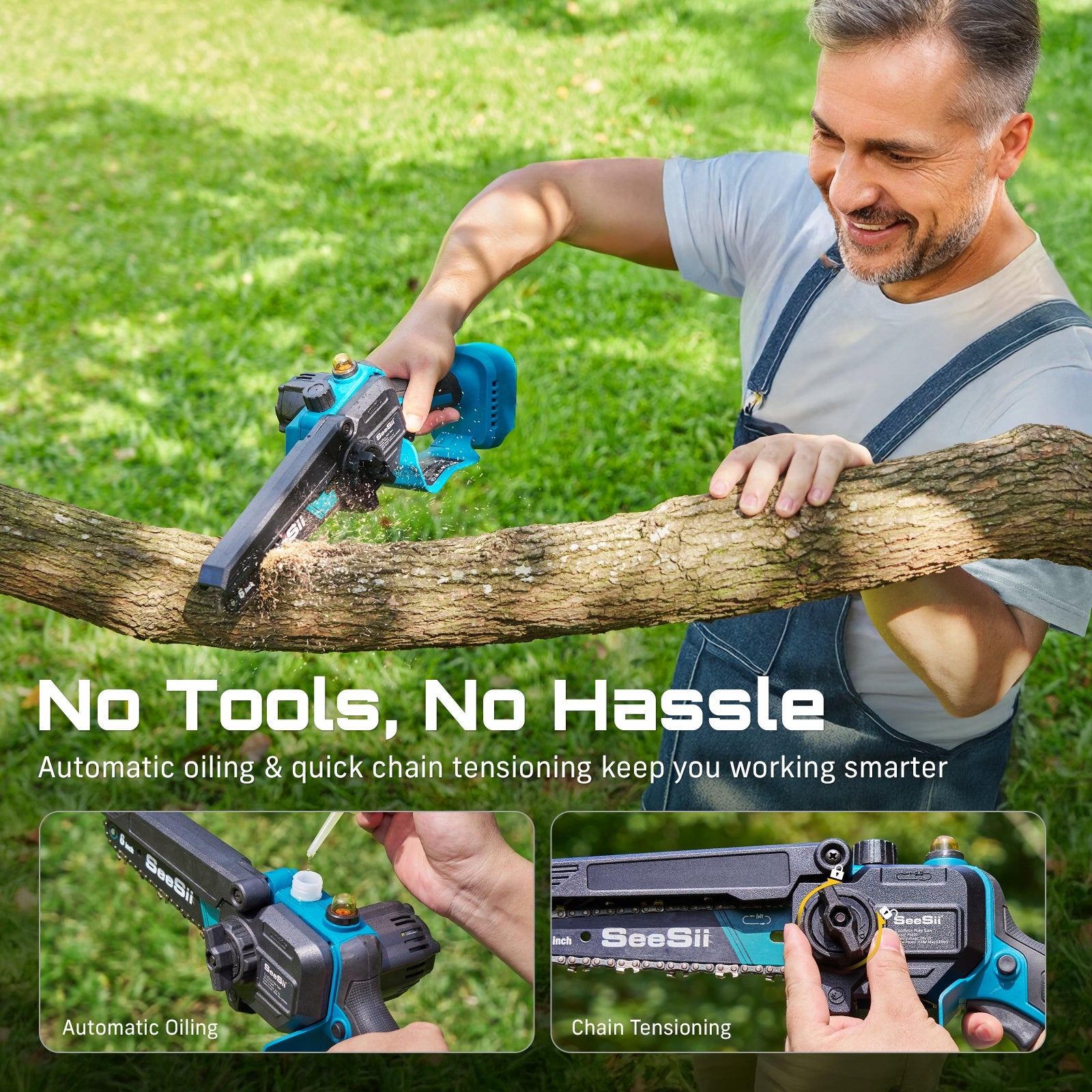 6" Brushless High Branch Saw–Double Battery SeeSii Manufacturer code THLZH2069