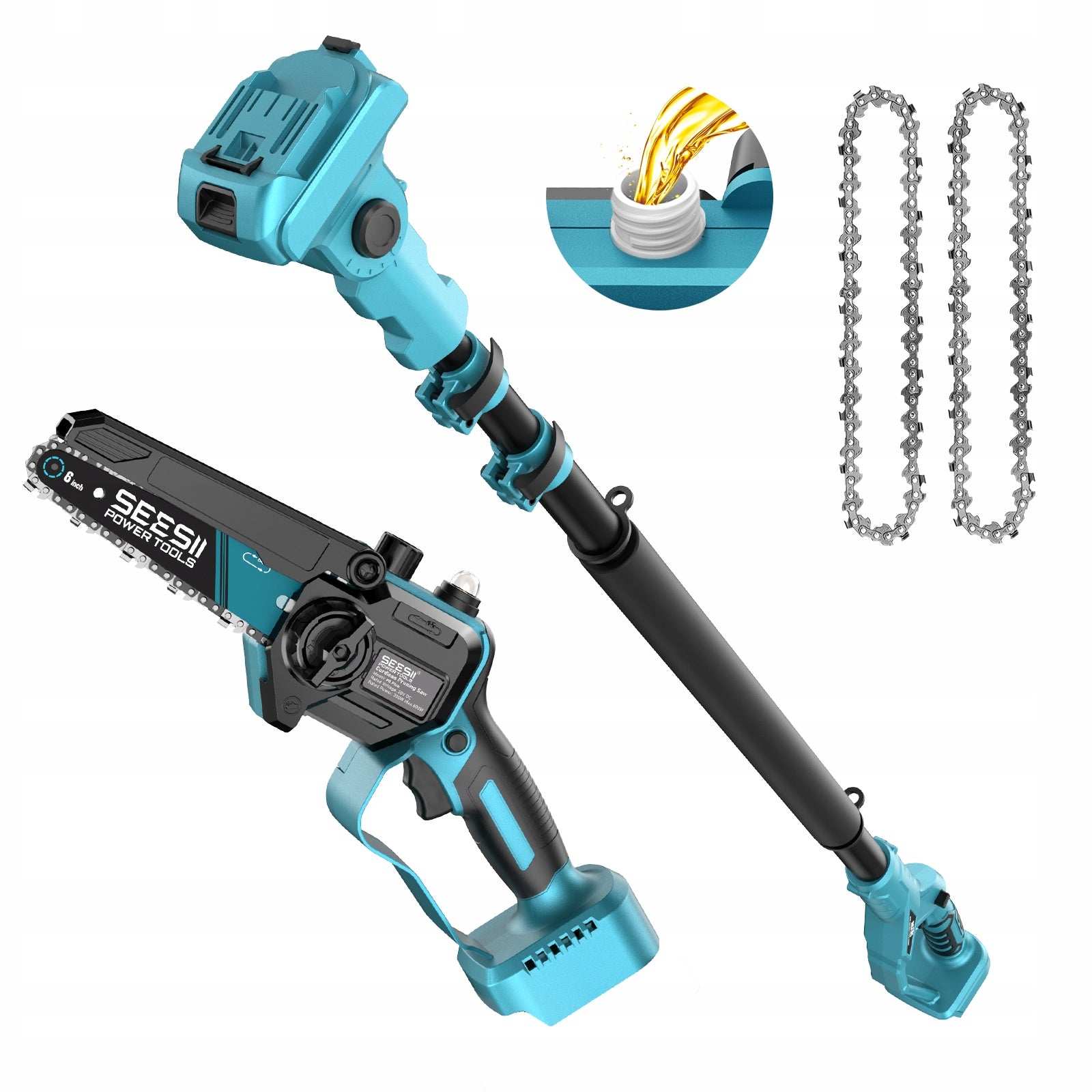 6" Brushless High Branch Saw–Double Battery SeeSii