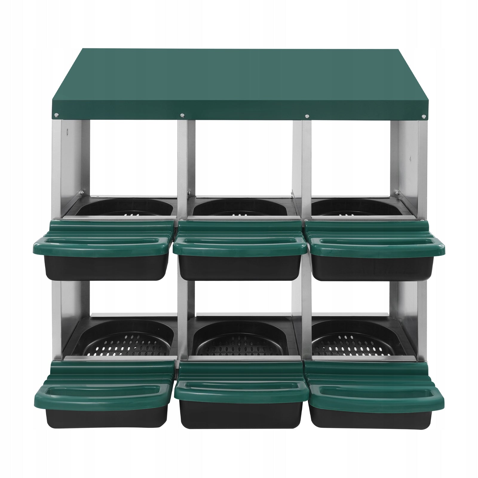 6 COMPARTMENTS CHICKEN NEST BOX GALVANISED STEEL POULTRY LAYING HEN BOX Manufacturer code 680-XSRY