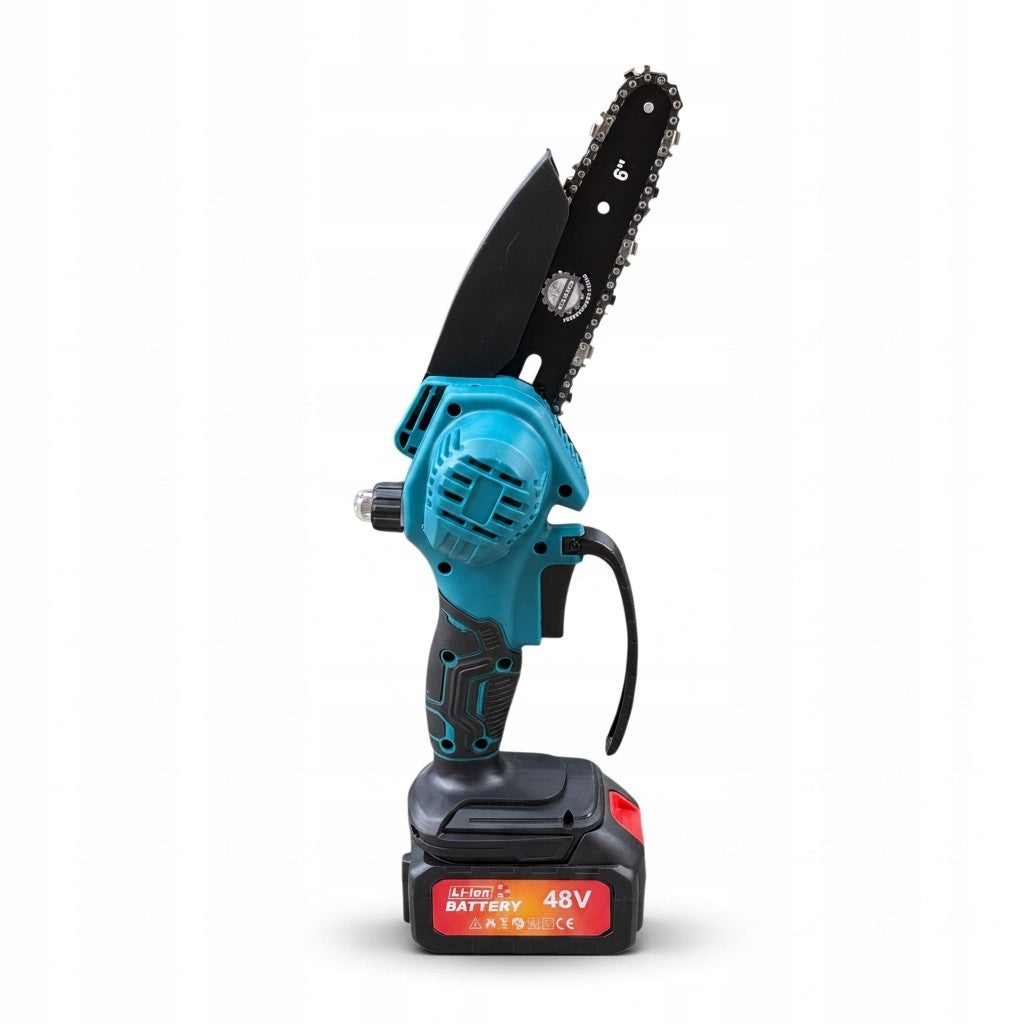 6" Cordless Chainsaw + Lubrication + Case 2 Batteries Power supply rechargeable battery
