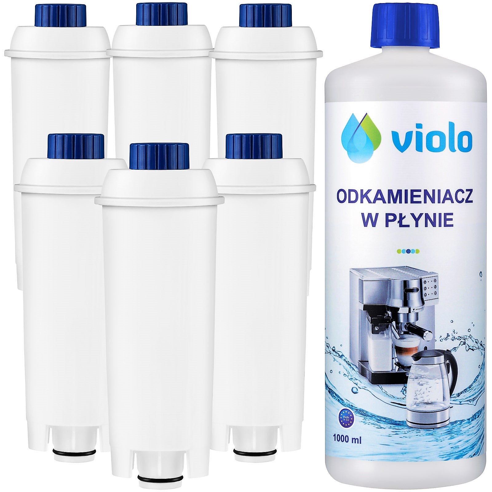6 FILTER for DELONGHI ECAM machine replacement Descaler for 1000ml machine