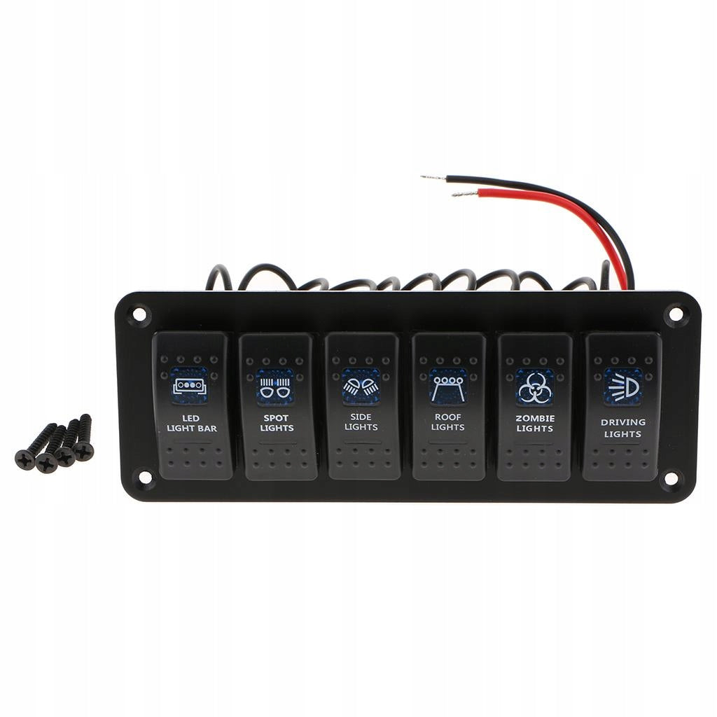 6 Gang Circuit LED Rocker Switch Control Manufacturer no brand