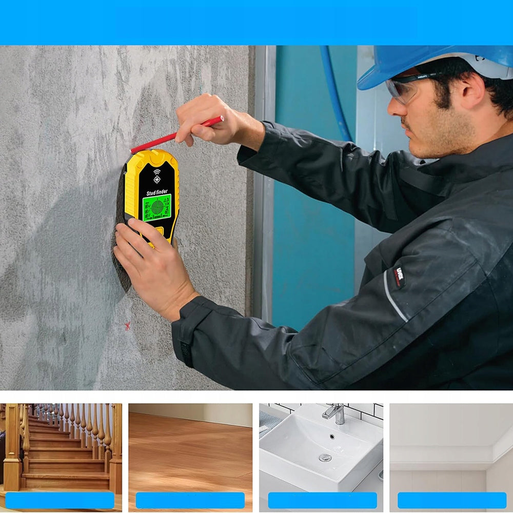 6-IN-1 CABLE DETECTOR AND METAL SCANNER WITH LCD DISPLAY FOR PIPES AND CEILINGS Manufacturer code Detektor kabli +6TL1187